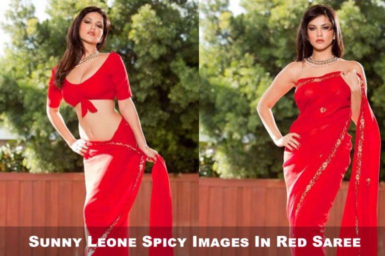 Sunny Leone Latest HD Photoshoot Images In Red Saree