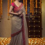 Vani Bhojan, brown saree, pretty