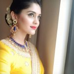 Surbhi, Voter Actress, yellow saree, current