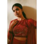 Keerthy Suresh Instagram - There is a shade of red for every woman ❤ Pictures from a recent event at Dubai. Outfit- @snehadraksharamlabel Picture - @rohitsabu M&H - @moovendhar_makeup @hairbyrajabali Styling - @shravyavarma #styledbyshravyavarma