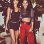 Neha Sharma Instagram - Always wonderful to watch your new release with family..sissy time with @aishasharma25..missed you bhai and @reetika1408 ❤️ thank u @demebygabriella for those lovely pants..red truly is a color of celebration😬