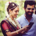 Neha Sharma Instagram - Me and my lovely director caught in a lighter moment while shooting for my fav #sitakalyanam #8daystogo #solo @bejoynambiar