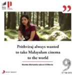 Prithviraj Sukumaran Instagram – #Repost @prithvirajproductions with @download_repost
・・・
Mamta speaks about Prithviraj & 9 | #Classof9 
#9Movie #9TheFilm

Watch trailer > Link in Bio