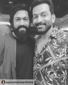 Prithviraj Sukumaran Instagram - #Repost @supriyamenonprithviraj with @download_repost ・・・ When Zayed Masood and Rocky Bhai hung out!#Siima2019