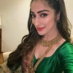 Raai Laxmi Instagram – Maharani vibes 💚❤️😋