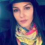 Sunny Leone Instagram - Off to Dubai and then India! @archanakochharofficial I love this pop of color from your hand painted scarf!! Super cute!