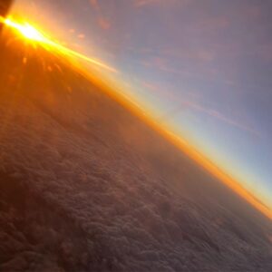 Sushant Singh Rajput Instagram - A memory 📸 I took while living my dream of witnessing the spectacular sunrise with a movement controlled ✈️ by me 👨‍✈️ ,but ironically and magically frictionless ⛅️ 🌈 🌌, as if my controlling thoughts 💭 were surrendering willingly to some Majesty ☀️ ..,and of course, pink floyd ❤️ giving company.:)
#incomparable #experiences
#theunbearablelightnessofbeing 🦋
#living/lovingMyDreams ❤️
#ourSundays🥳 #inspiringsundays 🔑
Good morning 😎☀️🌈❤️🔱💥 ———————————————
🎶🎶- #floyd 🎶✈️
“To martyr yourself to caution
Is not going to help at all
'Cause there'll be no safety in numbers
When the right one walks out of the door...”🎶🎶💫