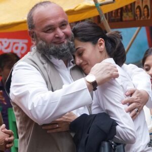 Taapsee Pannu Instagram - My most favourite picture with him. Worked with him twice n the kind of brash honest compliments this man gave have never left my heart n mind. Even in his bullying there was so much love that one couldn’t help enjoy listening to him. The most entertaining stories came from him. the only costar of mine who could beat me in being ‘brutally’ honest. Sir humaari hat-trick reh gayi. I’m sure I will meet him somewhere n this hug shall be repeated with the same smile on our face.