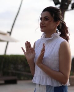 Taapsee Pannu Instagram - My “that’s it” face 
P.S- that pinky finger is quite an attention seeker I must say 🤷🏻‍♀️