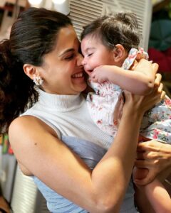 Taapsee Pannu Instagram - When your college bestie graduates in life you want to just eat this munchkin of a product ! 
#GrowingOlder #NotAMasi #OnlyTapC #CozImCoolThatWay