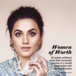 Taapsee Pannu Instagram - One life..... make yourself worth it :) @outlook_business 📷: @abhitakesphotos Makeup: @saniya_shadadpuri Hair: @hairbyseema Styling: @devs213