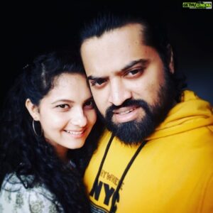 Ashwathy Warrier Instagram - Wishing everyone a happy new year from us! #happynewyear  #2021 #2020 #goodtimes #london #chennai #hubby #nomakeup #home #family #couple #life #blessed #grateful #my #very #own #yash #actor #model #actress