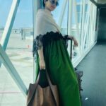 Kangana Ranaut Instagram - Regram from @stylebyami 😎😎🥰 . . . . Bag @stellamccartney Sandals @louisvuitton Dress - @runawaybicycle Shawl @janaviindia . . #airportstyle #kanganaranaut