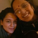 Kangana Ranaut Instagram - Kangana with her #Panga woman, her mom. Her performance in Panga is dedicated to her mom Aasha Ranaut, who has struggled a lot to bring up her children and successfully kept the joint family intact. Kangana's mom believes in a traditional family system, and that is the reason Kangana is so close to her family. Who is your Panga woman or man? TAG THEM