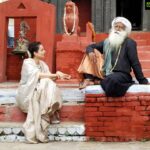 Kangana Ranaut Instagram - #KanganaRanaut & @sadhguru Ji captured during an interview at Kashi. This interview is much awaited specially after the recent Instagram Live where we witnessed Kangana's curiosity and efforts in making this planet a better place to live. Let's see what gets unraveled this time! Kashi Vishwanath Temple