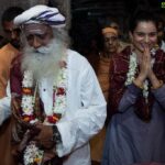 Kangana Ranaut Instagram - The power of meditation: Kangana with Sadhguru ji and Juhi ji at Kashi Vishwanath in Varanasi.