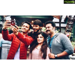 Karthick naren Instagram - Team #Naragasooran 
@sundeepkishan @indrajith_s 
@iamaathmika ... Those were the days, missing this bunch a lot! Coming soon (Relatively) 🎬❤️