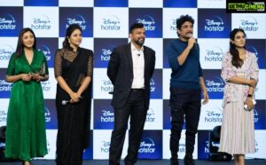 Madhu Shalini Instagram - And my next 💃🏽
@dirkrish garuuuuu ☺️ thank you so much for this opportunity… #9Hours on #disneyhotstar #teaserlaunch 
with our producer Rajeev garu, Tarak, Ajay at #9Hours teaser launch. #comingsoon #2022 #grateful and #thankyou