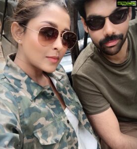 Madhu Shalini Instagram - #tbt #😎 #🎥 with the cool and composed @sibi_sathyaraj
