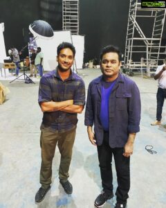 Sathish Krishnan Instagram - A day to be remembered. An unrealistic learning experience with @arrahman sir . Dreams  do come true. Feeling blessed . Thank you sir .