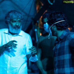Sathish Krishnan Instagram - An indelible lifetime experience… with the master creator  @ssrajamouli Garu #RRR @rrrmovie