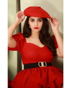 Surabhi Instagram - There is a shade of Red for every woman- Audrey Hepburn 🌹

Styled by @reshma_stylist 
Wearing this gorgeous Dress by @naomibyneehabhumana 
Belt & Hat @hm 
📸 @thescienceofphoto 

#surbhi #surofficial #surabhi