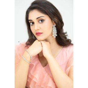 Surabhi Instagram - 🌸#Daydreaming 

Styled by @officialanahita 
Outfit: @_prashantikumar_
Makeup: Shiva 
Earrings: @sellyemporium 
Pic: @chinthuu_klicks