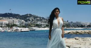 Usha Jadhav Instagram - #Cannes2021 #CannesFilmFestival #Cannes74 con @alexcortescalahorra el vestido es de #EstherNoriega @esthernoriega #SangerCollection @festivaldecannes #canneslacroisette #actorslife