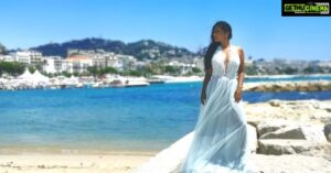 Usha Jadhav Instagram - #Cannes2021 #CannesFilmFestival #Cannes74 con @alexcortescalahorra el vestido es de #EstherNoriega @esthernoriega #SangerCollection @festivaldecannes #canneslacroisette #actorslife