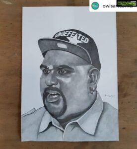 Yogi B Instagram - Amazing! Thank you for this artwork Rishi. 🌟🙏🏽
.
.
Repost from • @owlsartcorner "Most people be mumblin,
But homie here outright humblin,
Stayin true to the arts abroad or loco,
Droppin bars high since Poetic Ammo"

My sketch the self-made talent that is YOGI B Anna @yogibsees Arguably the OG, the best tamil rapper to bring the flare of hip hop flava to the local music scene. 😍

#malaysian #local #celebrity #singer #manninmainthanmalaysia #penyanyi #rapper #indianrapper #malaysianrapper #hiphopera #kavithaigundar #madaithiranthu #yogibnatchatra
#portrait #localheroes #supportlocal #localmusic #malaysiantalent