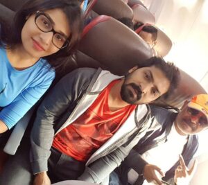 Anjena Kirti Instagram - On our way to Kuala Lumpur ..Day b4 🦋 for a blessed Thai Poosam at Batu Caves 🌸🕉 #Promotions 
#TravelDiaries