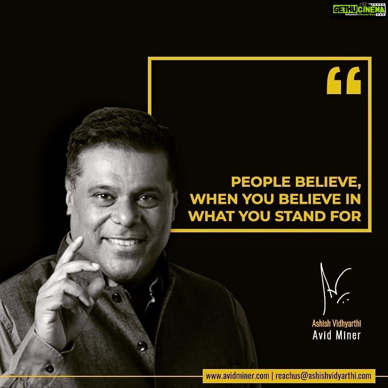 Ashish Vidyarthi Instagram - Our belief in ourselves is what begins the ...