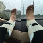 Charmy Kaur Instagram – Thanks @AmyraDastur93 for this beautiful gift 🙄 u really broke a leg 🙄