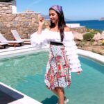 Eshanya Maheshwari Instagram - Slaying my vacation in @missa_more_clothing top 👻🌸 #fashionblogger #instablogger Mykonos