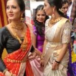 Harshika Poonacha Instagram - Missing these extravagant inaugurations... That amazing Dhol music which can make anybody go rock and roll... The overall phenomenal energy... Saving up all of it in my mind to get back with a bang.... For now, lets recall some amazing moments 🤩🥰😍 This was one of the best experiences at the @sudarshansilks915 launch Marathalli ❤️ I loved the energy 😘 Introducing my power team which made this happen ❤️ Wearing @sudarshansilks915 Saree Styling planned by @varshasharath Outfit designed by @nineonine_designstudio MUH @makeuphairbyincharasriram PC @rathin09 Nails by @artography_studio_official Jewellery partner @aurajewelsofficial Check out #smilingqueenharshikapoonachayoutubechannel Marattahalli