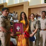Harshika Poonacha Instagram - Now that's a fantastic start to my 2020 😇 Got felicatated by 2 of my favourite heros in the police department 💥💥💥 Our Bangalore Commissioner of Police @bhaskarrao sir and my true inspiration DCP #Ishapant maam. It was such an honour 🙏🙏🙏 Was a part of this wonderful programme organized by DCP maam on women safety and crime awareness with included plays on women safety,drug abuse and also a phenomenal portrayal of Self Defence by @blrcitypolice . . . Thankyou somuch @mousumidebnath9006 for this lovely outfit ❤ St.John's Auditorium Koramangala