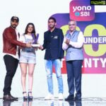 Harshika Poonacha Instagram - Such an honour to be Presenting an award to the youngest paraolympian @hoodarinku alongside @arjunkapoor . Kudos to @theofficialsbi for organising such a meaningful and wonderful award ceremony #yonosbi20u20 . Congratulations to all the deserving winners👏👏👏