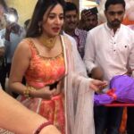 Harshika Poonacha Instagram - Inaugurated a very cute @hangyoicecreams parlour today ❤️ I’ve been a brand ambassador of @hangyoicecreams since many years and #Hangyo is more than a family for me 🤗🤗🤗 Lots of love #PradeepPai sir and @deepai72 ma’am Wearing this super elegant @saldanha_label ,Thnx once again leonna 😘😘😘 And every beautiful dress can only get perfect with the matching jewellery, Wearing this lovely necklace and antique bangles from @sriganeshjewellers Rajajinagar 😀 #Hangyo Share with a smile 😊