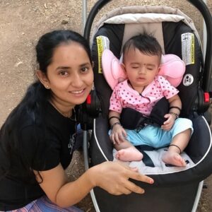 Ishika Singh Instagram - I can only pose or smile when she is tired or sleeping 😴.... can’t dare to do that when she is awake 😋🤪 #sleepingbeauty #sleepingbabygirl #sleepingbaby #sleepinginstroller #sleepinginn #babylove #cutebabies