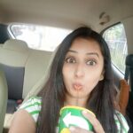 Ishika Singh Instagram - My drink and t shirt ... Same color #colorcoded #greentshirt