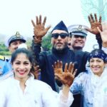 Jackie Shroff Instagram – TANU MA’s @stamp_ngo .. BLESSED TO BE AT INS SHIVAJI, Lonavala.. GO GREEN.