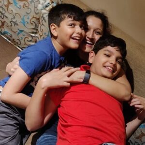 Laila Mehdin Instagram - And this is me at home. At my happiest. With my two sons, my ♥️s. 
Today is my older son, Darian's birthday ♥️.
