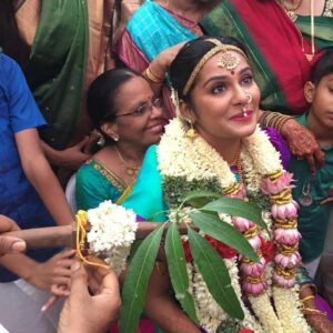 Lakshmi Priyaa Chandramouli Instagram - The last week has been one of the best weeks of my life. It's impossible to put down in words how it felt to marry the man I love in front of everybody I've known and loved in my life. I will write more about this week and put up more pictures but for now, I just want to put up this moment. Talk about this moment. This moment that I will be reliving every day of my life henceforth. 
The moment where I sat on my amma's lap when he tied the thaali. YES. AMMA madi. This meant the world to me. This moment made everything worth it. It made me tear up. It made me happy. That smile on her face. That happiness. I am just grateful both Amma and I got to live this moment in our lives. So so thankful to everyone who made this happen. I don't know if we will have anything in our lives that will be more special than this. Just our faces in these pictures says it all! Love. Gratitude. Happiness. ❤️ #AmmaMadi #SemmaRagaLaKalyanam #ThaaliTime #ItReallyHappened #ThankyouUniverse #LPgotahusband #HeIsTheBest #Moments #Joy #Happiness #BendTheRules #thankful #ExtremelySpecial 
Picture by the incredible @gayatrinairphotography and my everything @rajdaksh