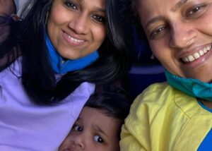 Lakshmy Ramakrishnan Instagram - Missing Shreeya & Sru so much, both fell sick & with Grace of God recovered 🙏Never been away from Shreeya for so long, she was home once in 3 months, reminded of parents! Amma used to call every night to make sure we r home, (cooked up stories to manage ) we were back in India & was middle aged😂