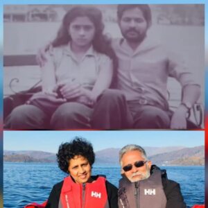 Lakshmy Ramakrishnan Instagram - Life has been nothing less than a roller coaster ride, but, with a confident, understanding man beside me ( of course it is Divine Grace ) the ride has been truly worth every minute❤️