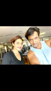 Madhoo Instagram - See the #gentleman I was working out with @arjunsarjaa