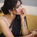 Misha Ghoshal Instagram - #nofilter #sareelook #loveforblack ❤️