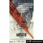 Nandita Das Instagram - Folks who watched the film at @tiff_net, find the link in my Insta story! #Repost @creativecolonel (@get_repost) ・・・ The last time you voted, you didn’t make the right choice.... Now’s the time to redeem yourself!! Go vote for @mantofilm to win the ‘PEOPLE’S CHOICE AWARD’ at @tiff_net. And do not forget to watch #Manto in theatres near you on the 21st of September. . . . #Manto #Film #Bollywood #HindiFilm #WarriorsTouch #VisualPromotionsByWT #Trailer #Promos #TIFF2018 #Awards #PeoplesChoiceAward #BestFilm #VoteNow #NanditaDas #NawazuddinSiddiqui #RasikaDugal #TahirRajBhasin #InCinemasSoon #11DaysToGo