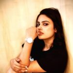 Nandita Swetha Instagram - Never run when problem comes. Never hesitate to face anything . . @swipehappie - T-shirt . @danielwellington - watch . #shoot #click #balcktshirt #edited #pic #instapic #instagram