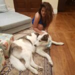 Neetu Chandra Instagram - The furry cuddles and wet kisses are enough to make my world go round! Man's best friends for a reason 🐾💓 #InternationalDogDay #HappyCuddles #PetLove